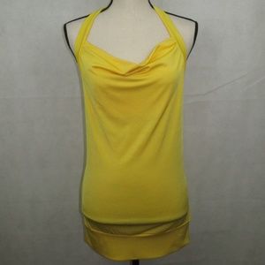 Neon Bulux USA Yellow Top Size S Halter Stretchy